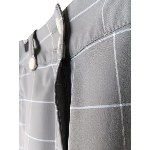 Nike Golf Pants Size 8 Gray Windowpane Plaid Dri-Fit Cropped Capris Activewear - Picture 9 of 15